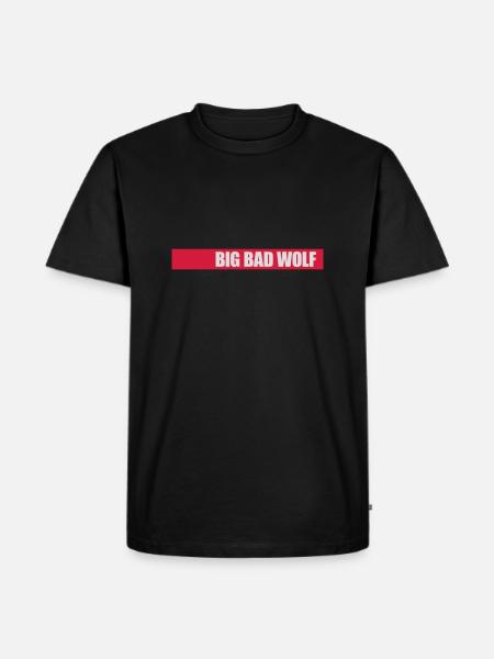 big bad wolf Zitat - Männer Premium Bio T-Shirt - Schwarz