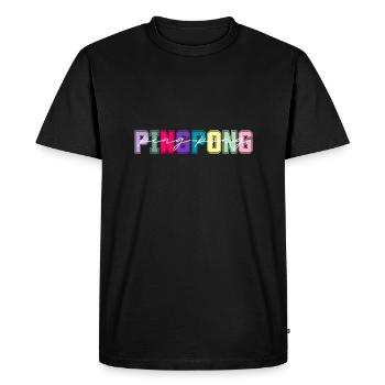 Ping pong colors - ping pong lover gift - Men's Premium Organic T-Shirt - black - Front - Nico (187cm)