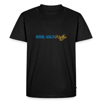 la santé mentale compte citation - T-shirt Premium bio Homme - noir - Devant - Nico (187cm)
