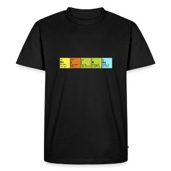 Periodic Table of Elements - Men's Premium Organic T-Shirt - black - Front - Nico (187cm)