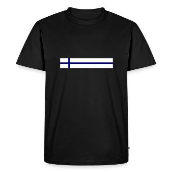Drapeau de la Finlande - T-shirt Premium bio Homme - noir - Devant - Nico (187cm)
