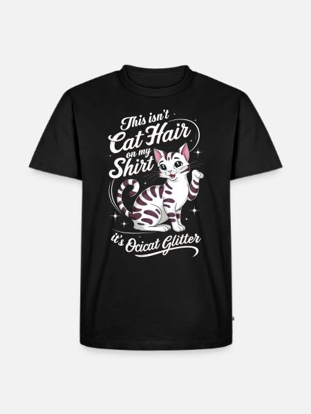 Katze Ocicat Geschenk - Männer Premium Bio T-Shirt - Schwarz