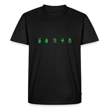 novavarion space sci fi stars galaxy moon planets - Men's Premium Organic T-Shirt - black - Front - Nico (187cm)