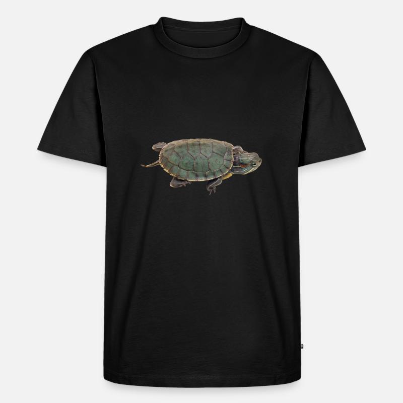 turtle schildkroete tiere animals4 - Männer Premium Bio T-Shirt - Schwarz