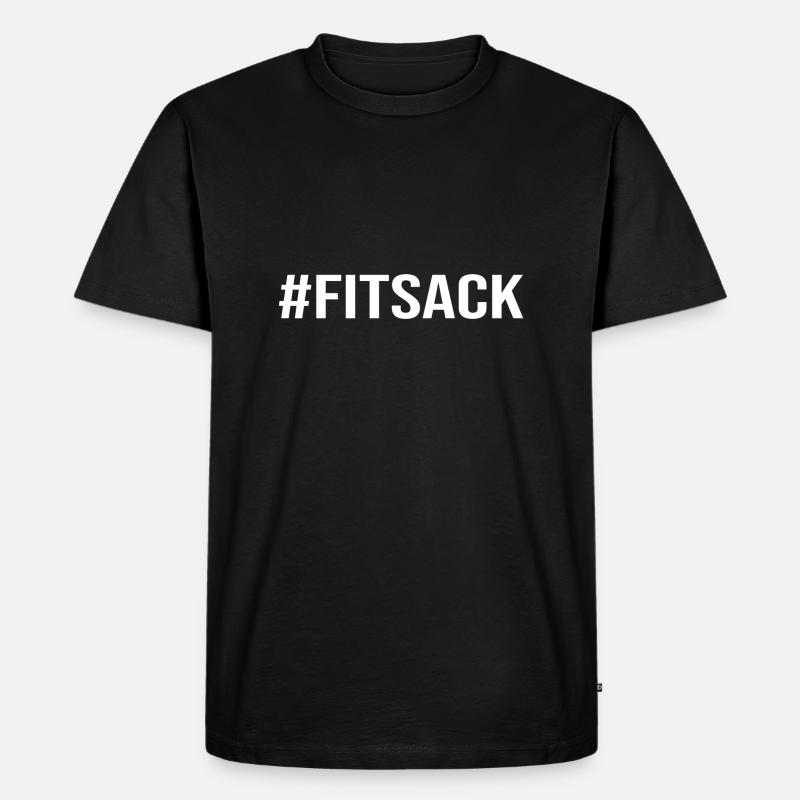 #Fitsack - Männer Premium Bio T-Shirt - Schwarz