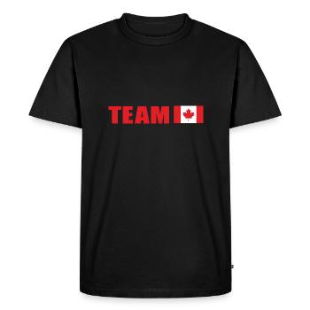 Support Team Canada - Men's Premium Organic T-Shirt - black - Front - Nico (187cm)