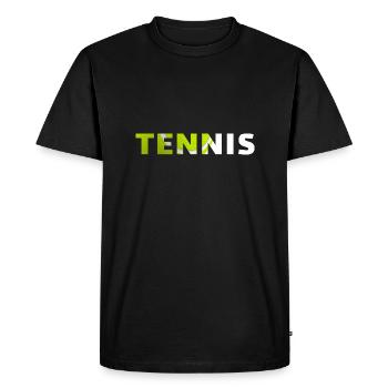 Tennis-idée cadeau original - T-shirt Premium bio Homme - noir - Devant - Nico (187cm)
