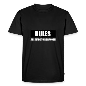 règles - T-shirt Premium bio Homme - noir - Devant - Nico (187cm)