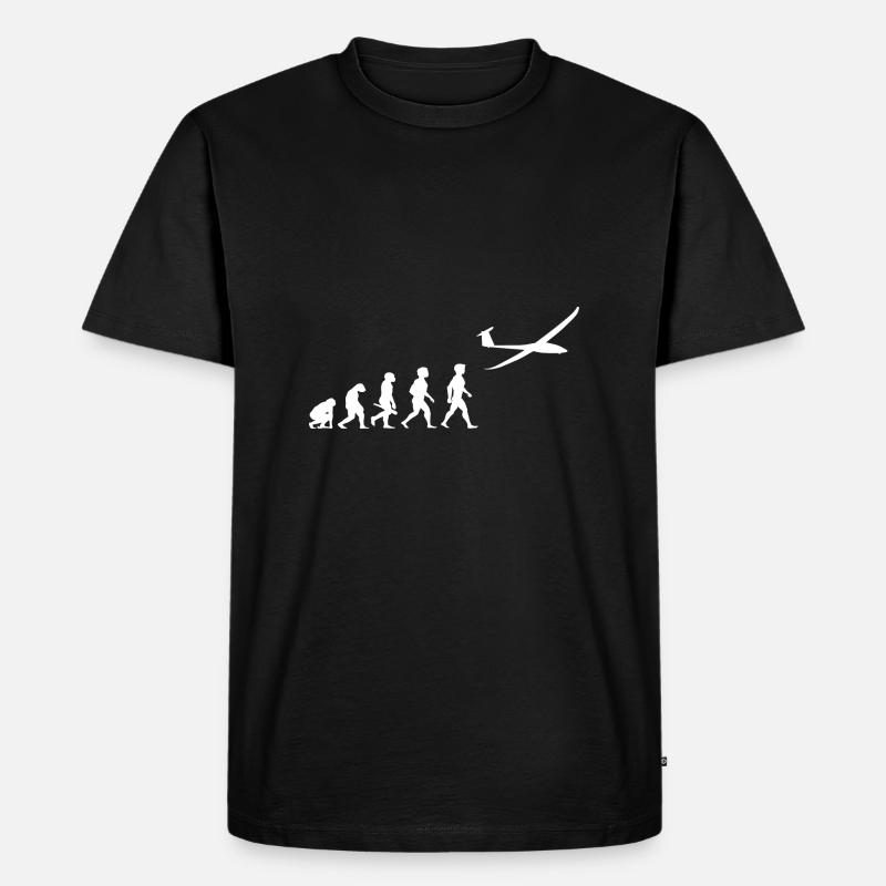 Evolution glider glider plane - Men's Premium Organic T-Shirt - black