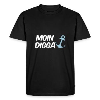 Moin Digga Hambourg - T-shirt Premium bio Homme - noir - Devant - Nico (187cm)