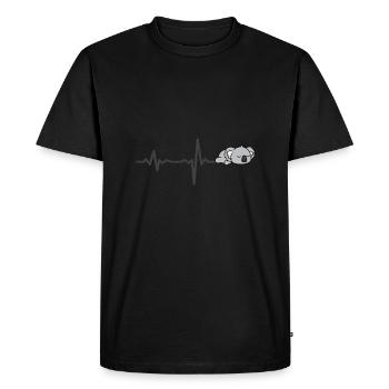 Cadeau Heartbeat Koala Bébé - T-shirt Premium bio Homme - noir - Devant - Nico (187cm)