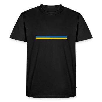 Ukraine, flag - Men's Premium Organic T-Shirt - black - Front - Nico (187cm)