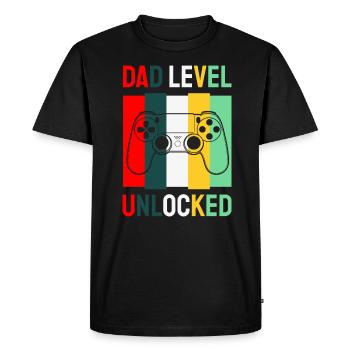 Bébé enceinte PAPA Bébé T-Shirt Maman - T-shirt Premium bio Homme - noir - Devant - Nico (187cm)