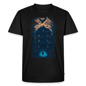 Conception effrayante de fan de films d’horreur - T-shirt Premium bio Homme - noir - Devant - Nico (187cm)