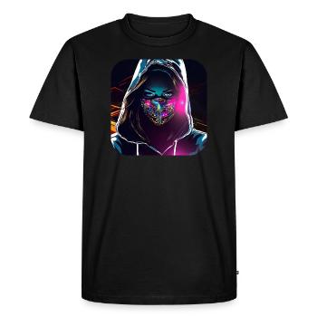 Fille cyberpunk cool IV - T-shirt Premium bio Homme - noir - Devant - Nico (187cm)