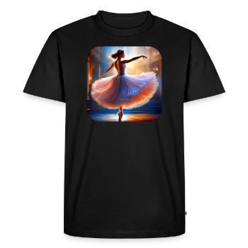 Danseuse étoile I - T-shirt Premium bio Homme - noir - Devant - Nico (187cm)
