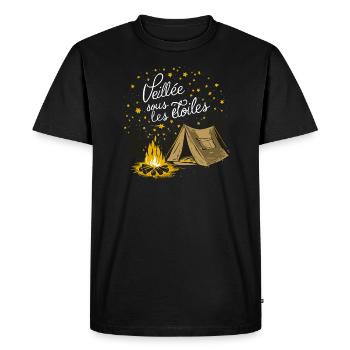 Night Under The Stars - Men's Premium Organic T-Shirt - black - Front - Nico (187cm)