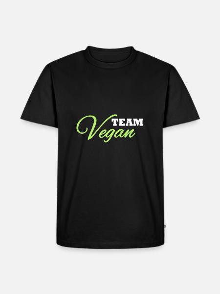 Team Vegan - Men's Premium Organic T-Shirt - black