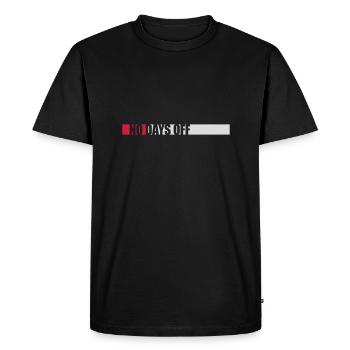 pas de jours de congé devis - T-shirt Premium bio Homme - noir - Devant - Nico (187cm)