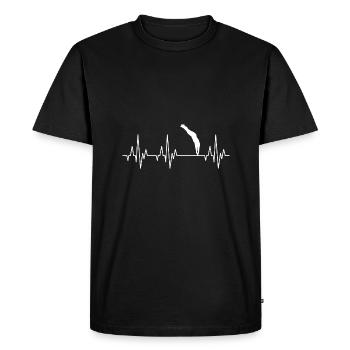 Battements de coeur ECG Plongée Plongée Plongée Sports nautiques - T-shirt Premium bio Homme - noir - Devant - Nico (187cm)