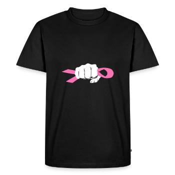 CHEMISE DE CANCER DE COMBAT - T-shirt Premium bio Homme - noir - Devant - Nico (187cm)