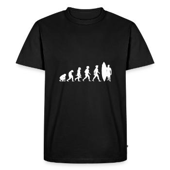 Evolution Surf Surfers surf surf - T-shirt Premium bio Homme - noir - Devant - Nico (187cm)