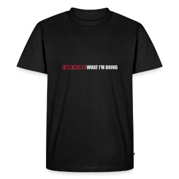 Aucune idée - T-shirt Premium bio Homme - noir - Devant - Nico (187cm)