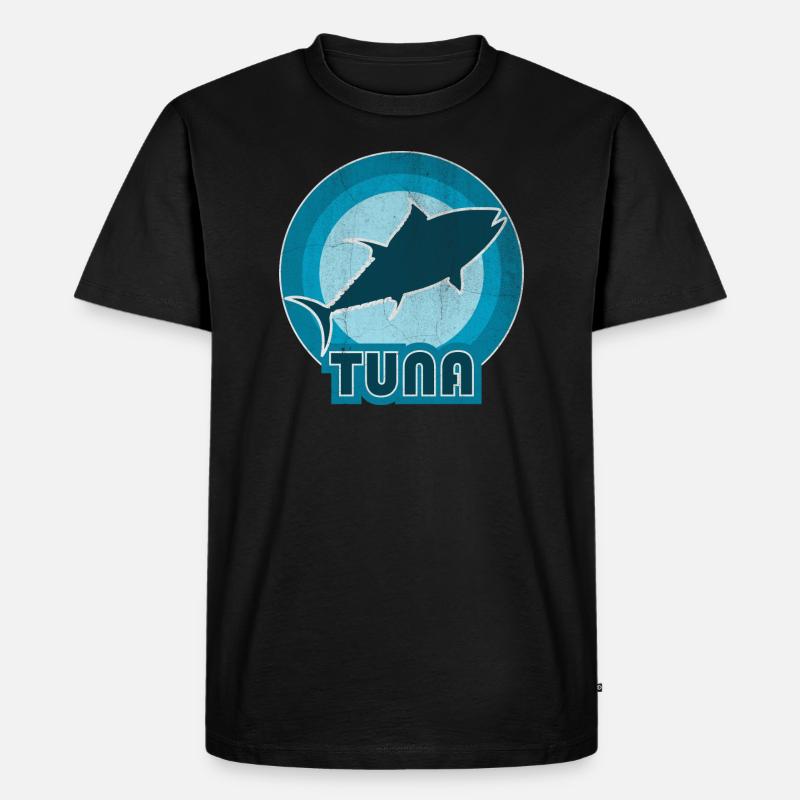 Thunfisch - Männer Premium Bio T-Shirt - Schwarz