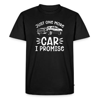 Juste une voiture de plus je promets - T-shirt Premium bio Homme - noir - Devant - Nico (187cm)