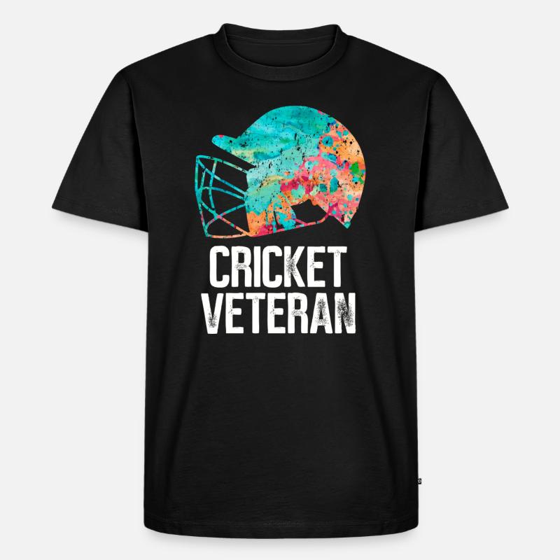 Cricket Veteran - Männer Premium Bio T-Shirt - Schwarz