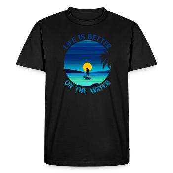 Wassersport Liebhaber Paddleboard SUP - Männer Premium Bio T-Shirt - Schwarz - Vorne - Nico (187cm)