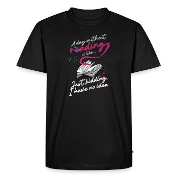 Bibliothécaire, Amateur de livres, Rat de bibliothèque - T-shirt Premium bio Homme - noir - Devant - Nico (187cm)