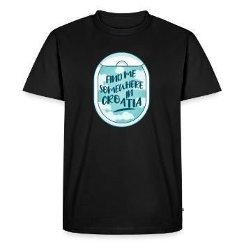 Croatie appelle routard voyage d’été Croatie - T-shirt Premium bio Homme - noir - Devant - Nico (187cm)