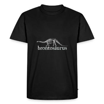 Dinosaure brontosaure - T-shirt Premium bio Homme - noir - Devant - Nico (187cm)
