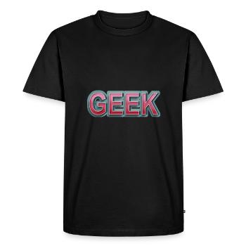GEEK bande dessinée rétro - T-shirt Premium bio Homme - noir - Devant - Nico (187cm)