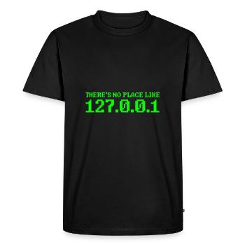 127.0.0.1 ordinateur nerd outsider informatique science - T-shirt Premium bio Homme - noir - Devant - Nico (187cm)