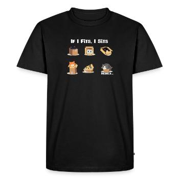 Funny Cat Meme Things Cats Do - Men's Premium Organic T-Shirt - black - Front - Nico (187cm)