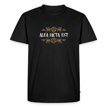 Alea Iacta Est Polyedral D20 Würfel - Männer Premium Bio T-Shirt - Schwarz - Vorne - Nico (187cm)
