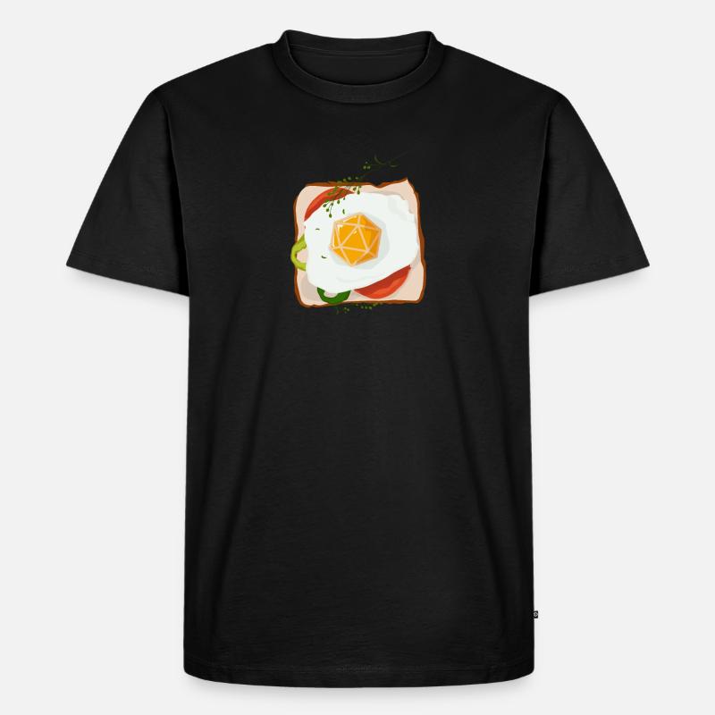 Polyedrisch D20 Würfel Ei Sandwich Tabletop RPG - Männer Premium Bio T-Shirt - Schwarz