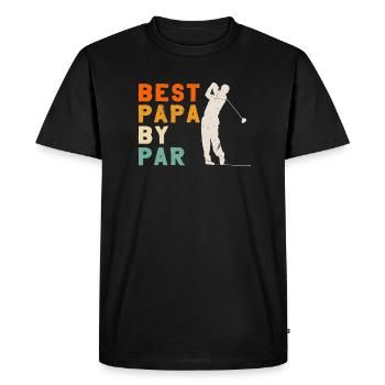 Meilleur papa par Par Golf Fête des pères Quarantaine 2020 - T-shirt Premium bio Homme - noir - Devant - Nico (187cm)