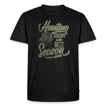 Hunter Huntress Hunting Hunting Hunting Hunting Hunter Hunt - Men's Premium Organic T-Shirt - black - Front - Nico (187cm)