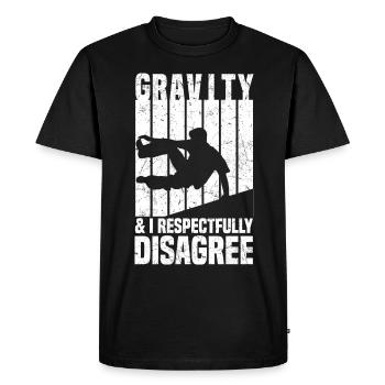 Parkour Gifts | Freerunning Sport Freerunner - Men's Premium Organic T-Shirt - black - Front - Nico (187cm)