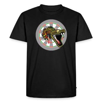 Jeu de fléchettes avec serpent - T-shirt Premium bio Homme - noir - Devant - Nico (187cm)