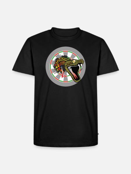 Dartboard with snake - Men's Premium Organic T-Shirt - black