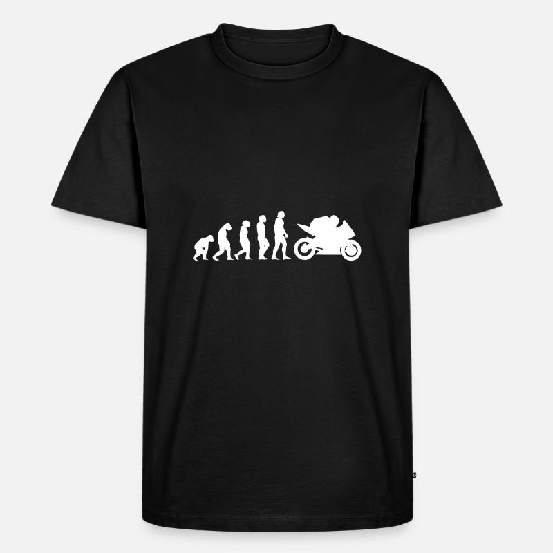 Motorcycle Evolution - Men's Premium Organic T-Shirt - black