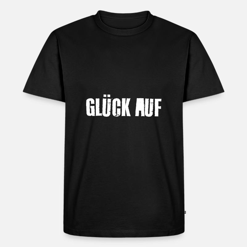 Glück auf - Männer Premium Bio T-Shirt - Schwarz
