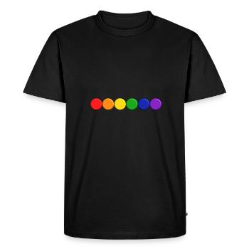 LGBT Dots 3D - T-shirt Premium bio Homme - noir - Devant - Nico (187cm)