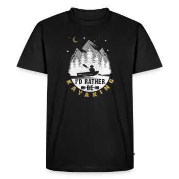 I'd Rather Be Kayaking - Men's Premium Organic T-Shirt - black - Front - Nico (187cm)