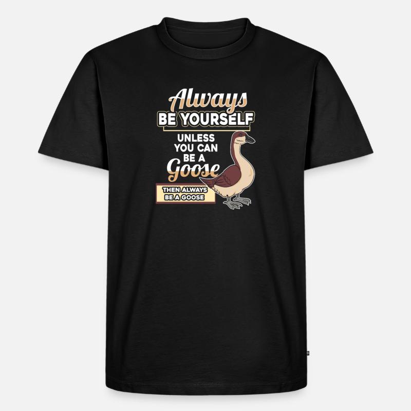 Gans - Männer Premium Bio T-Shirt - Schwarz