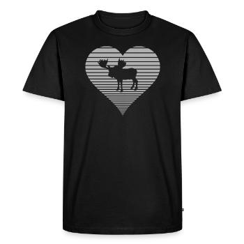Moose - Men's Premium Organic T-Shirt - black - Front - Nico (187cm)